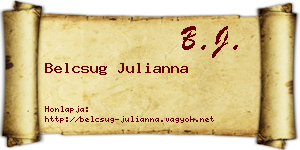 Belcsug Julianna névjegykártya